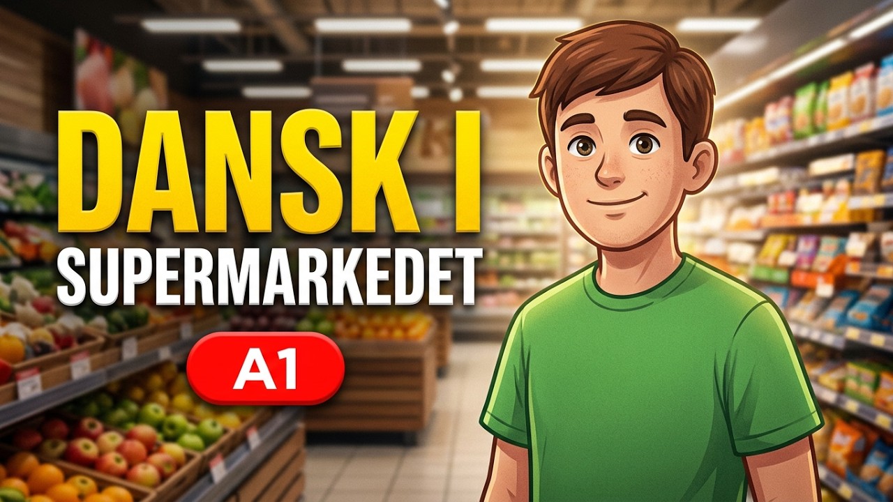 Danish for Beginners: 25 Supermarket Words (A1)                                  #danishforbeginners