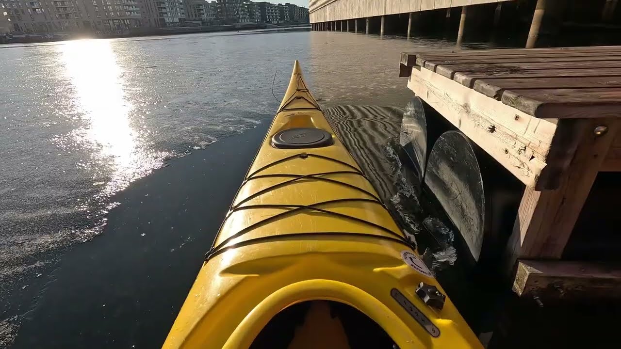 epic winter kayaking [perfect background video]
