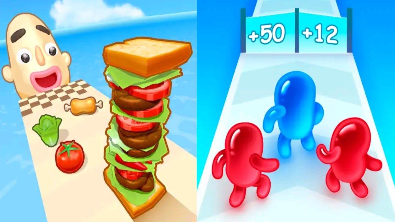 Sandwich Runner VS Join Blob Clash 3D All Levels Gameplay Video New Update 2026