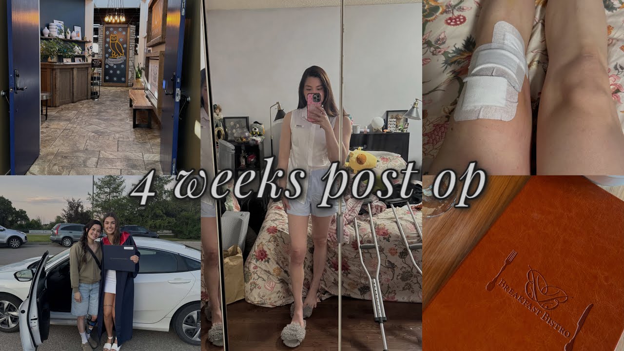 4 WEEKS POST-OP ACL & MENISCUS SURGERY: driving & learning how to walk again!😌