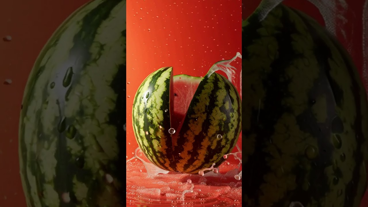 Super-Realistic Watermelon Splash: A Commercial Shot in Stunning 4K 🍉🍉🍉 #relaxed #watermelon  #food