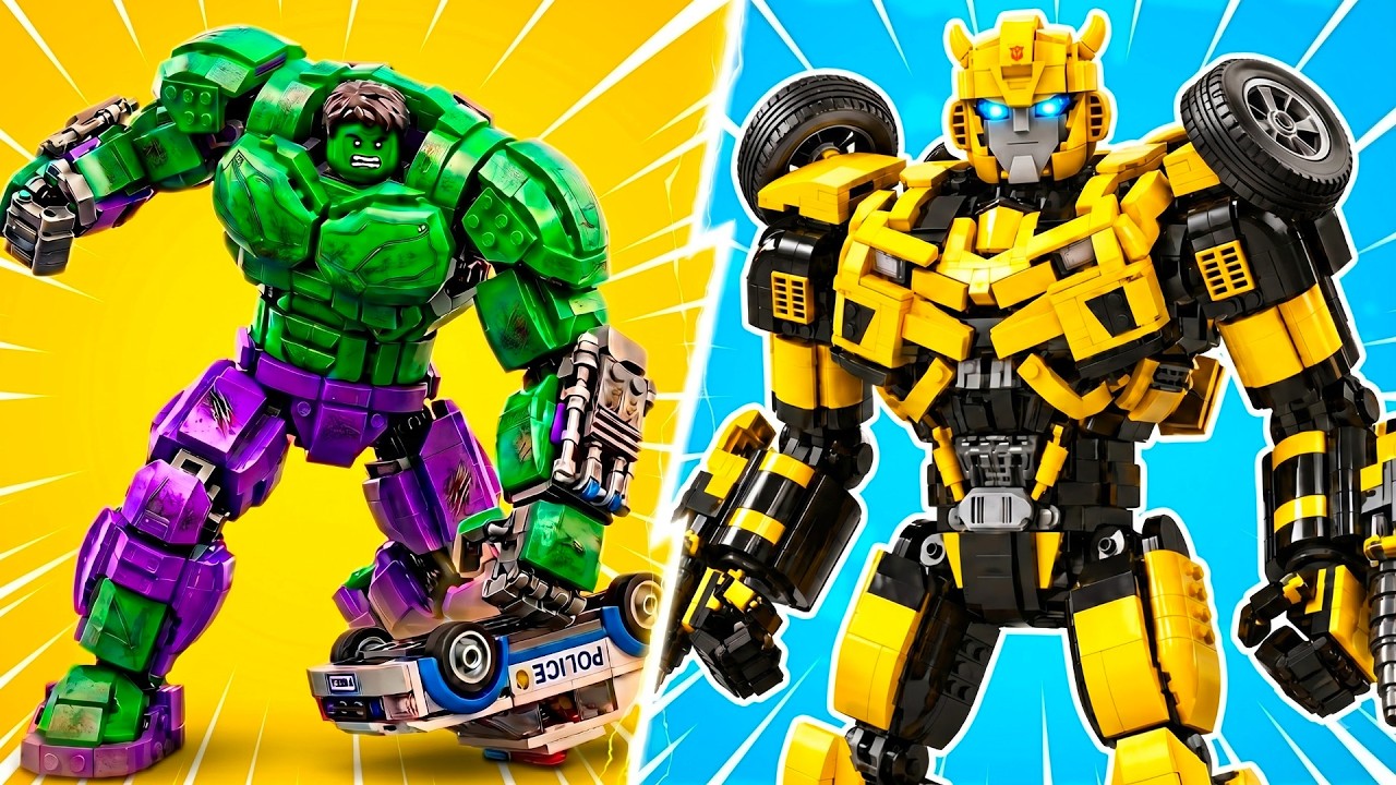 LEGO Hulk Mech vs Bumblebee Robot Gigante: Chi &egrave; Pi&ugrave; Forte? | ROBO Bricks IT