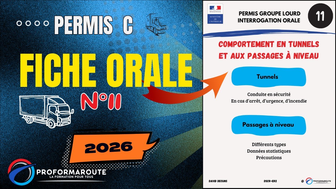 Fiche orale n°11 - Comportement en tunnels et aux passages à niveau - Permis C