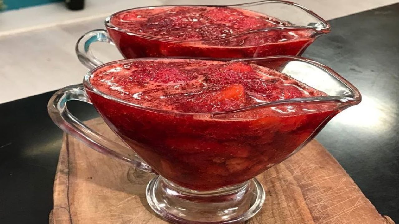 طريقة عمل صوص الفراولة 