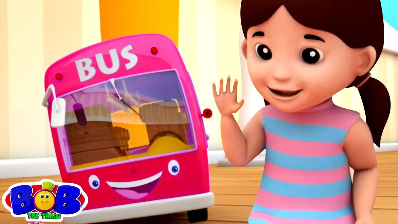 公共汽车上的轮子歌曲,顶部车辆视频为儿童 - Bob The Train