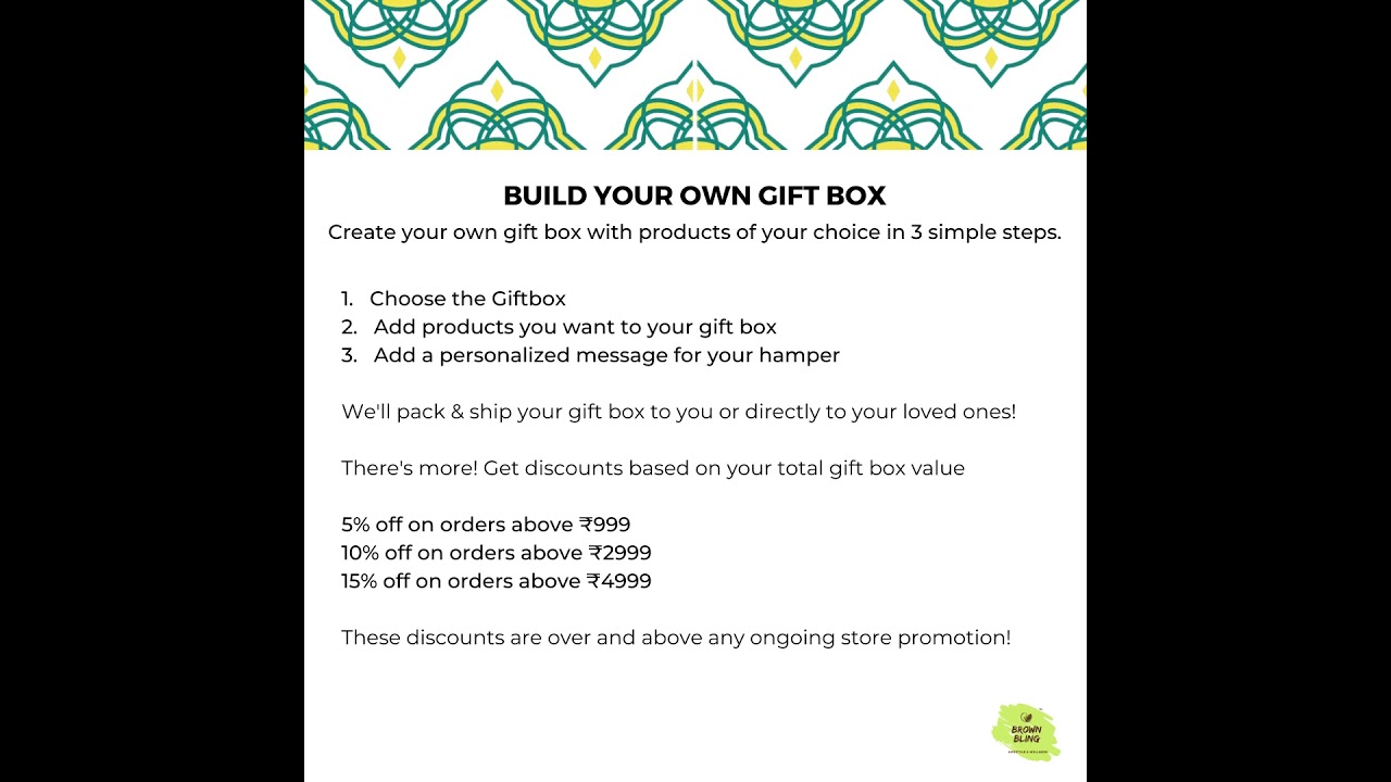 Create your own gift box with Brown Bling!