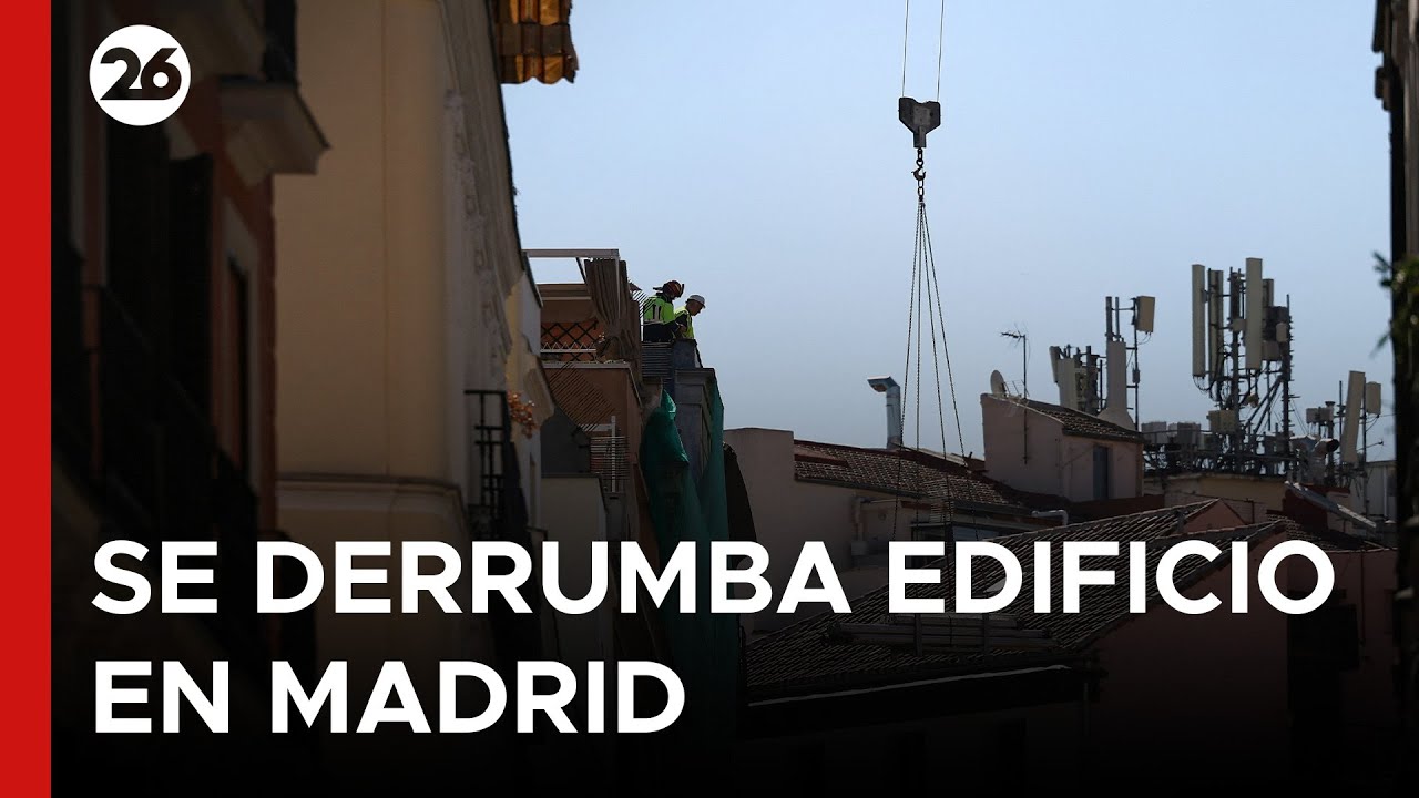 🚨 AHORA - ESPAÑA | Se derrumbó un edificio en Madrid