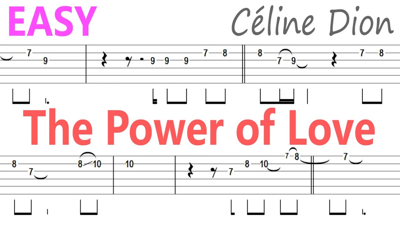 Céline Dion - The Power of Love Guitar Solo Tab+BackingTrack