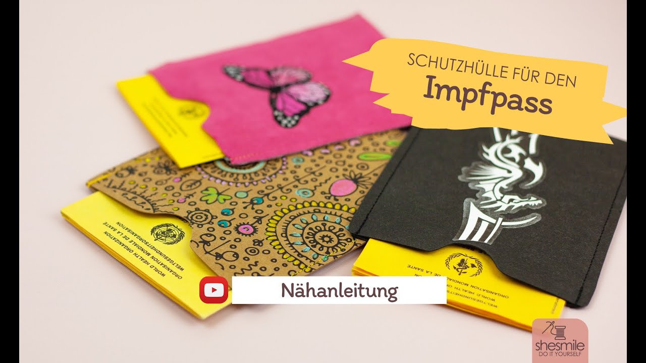 Impfpass Schutzh&uuml;lle (Video-N&auml;hanleitung mit kostenlosem Schnittmuster)