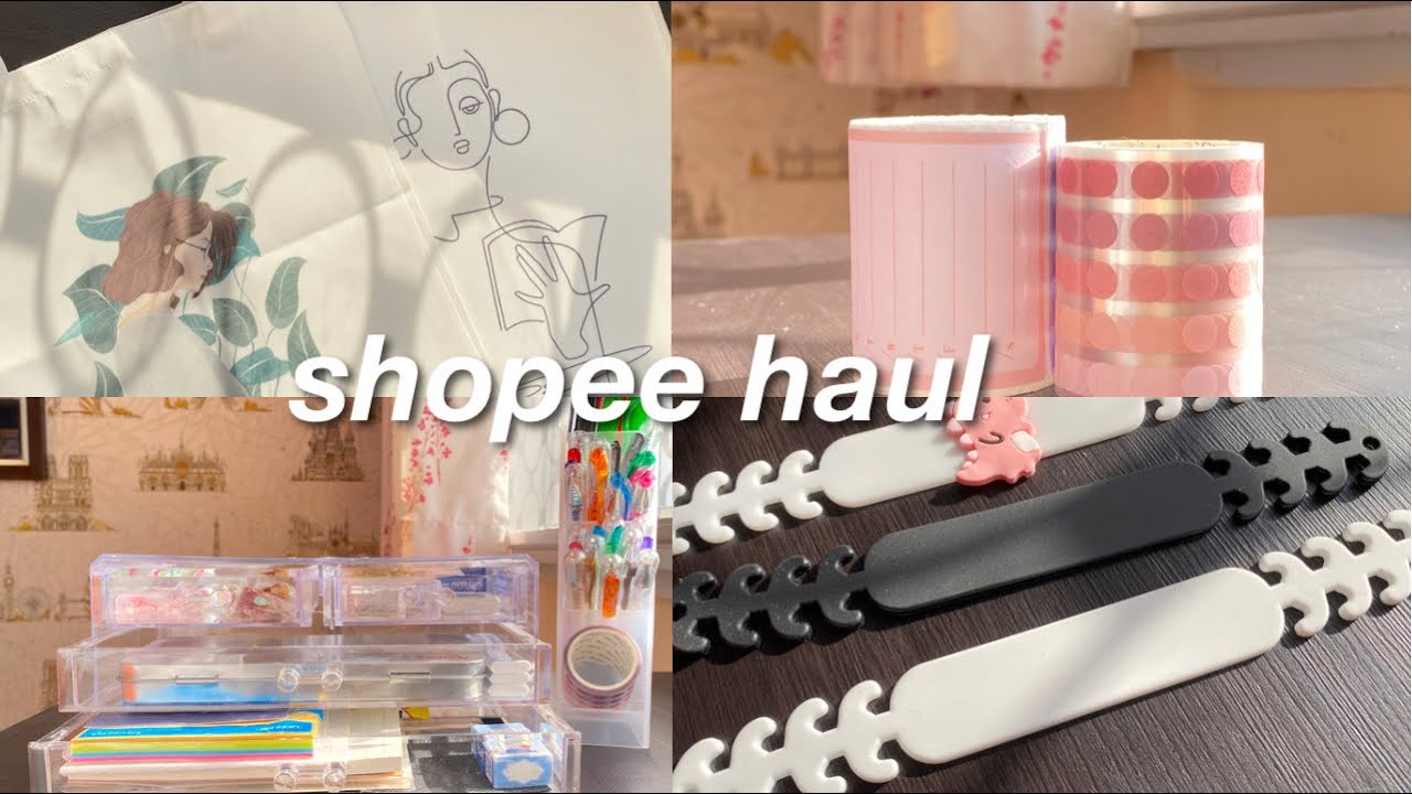 shopee haul Malaysia 🛒🧸✨ : stationery, notebooks, planner, organiser, tote bags & more !