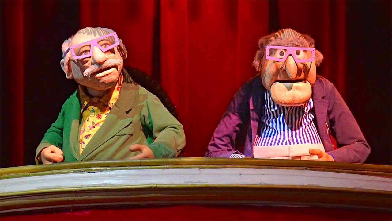 Statler and Waldorf Audio-Animatronics - MuppetVision 3-D Effects at Walt Disney World [4K POV]