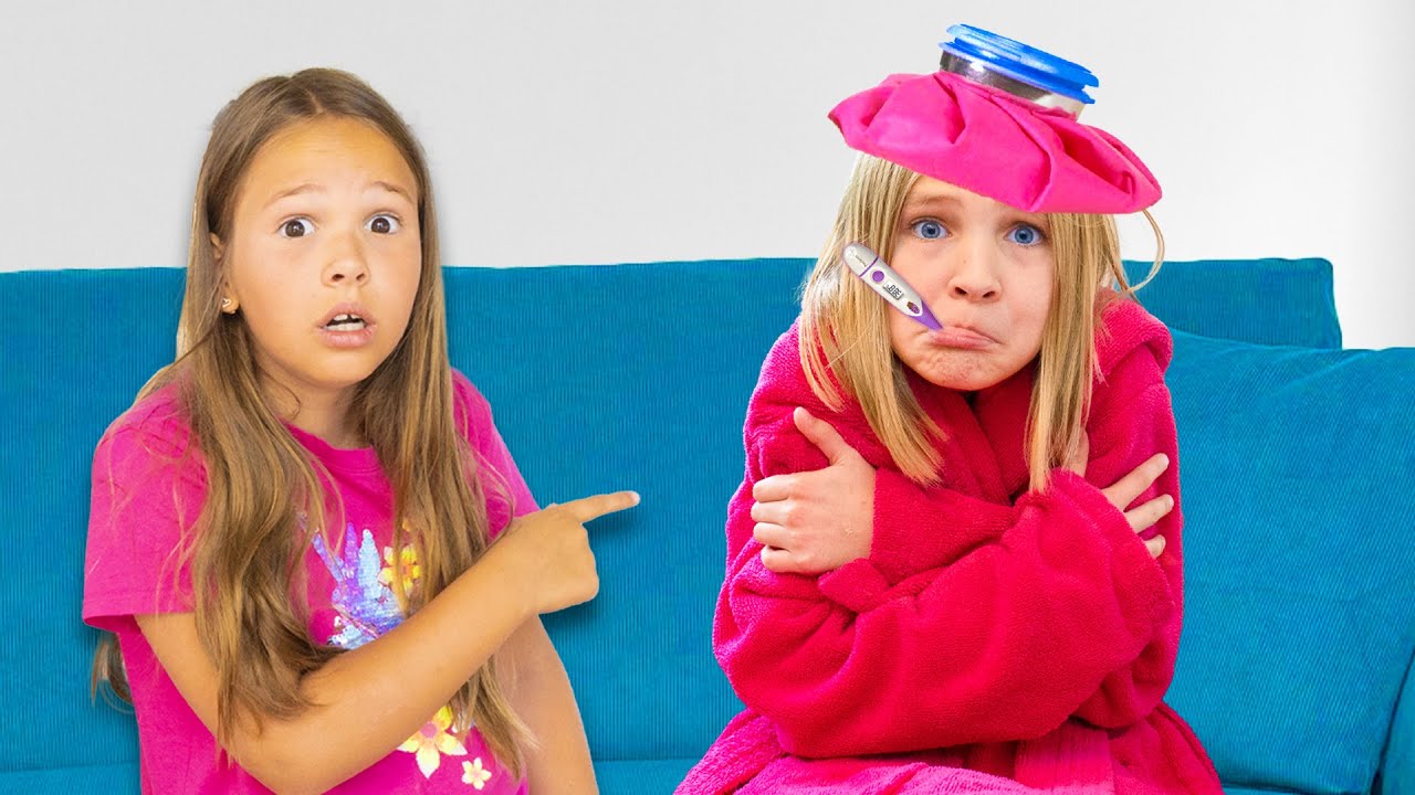 Avelina Treat Candy Haul and pretends to be ill. Funny stories with Amelia