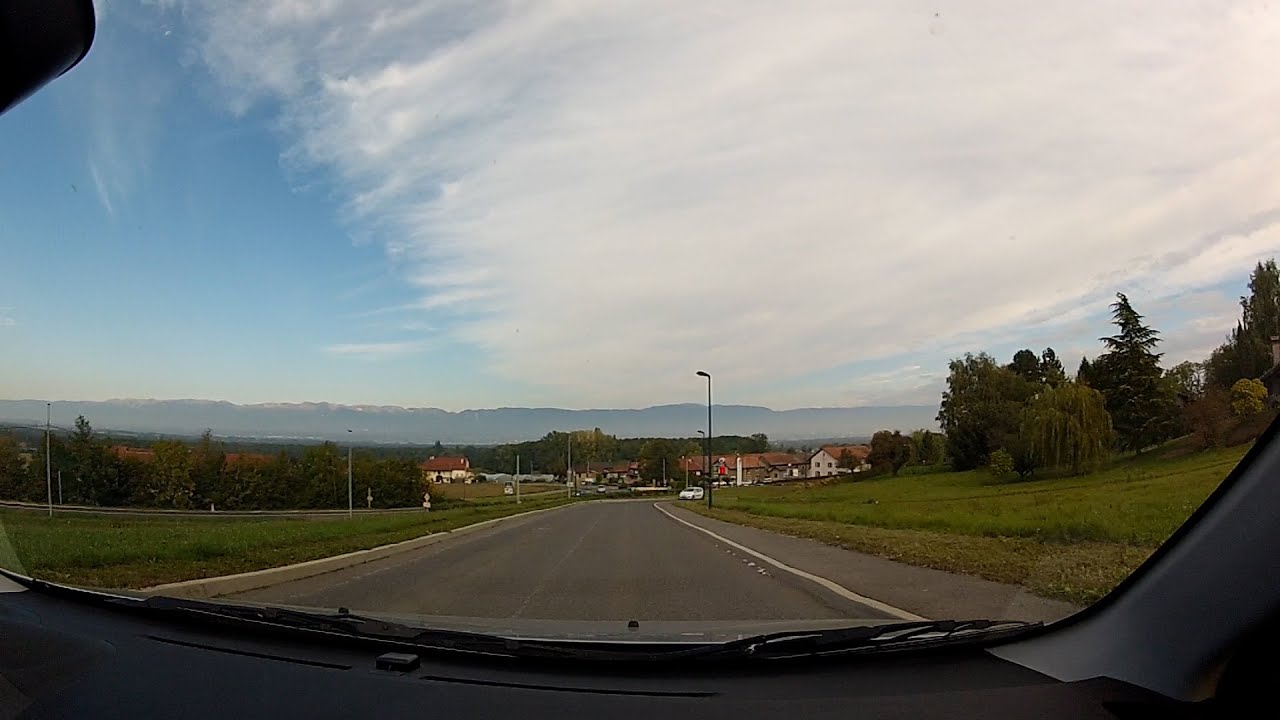 Tholomaz to Veigy-Foncenex, Haute-Savoie, France (rural road driving) – onboard camera