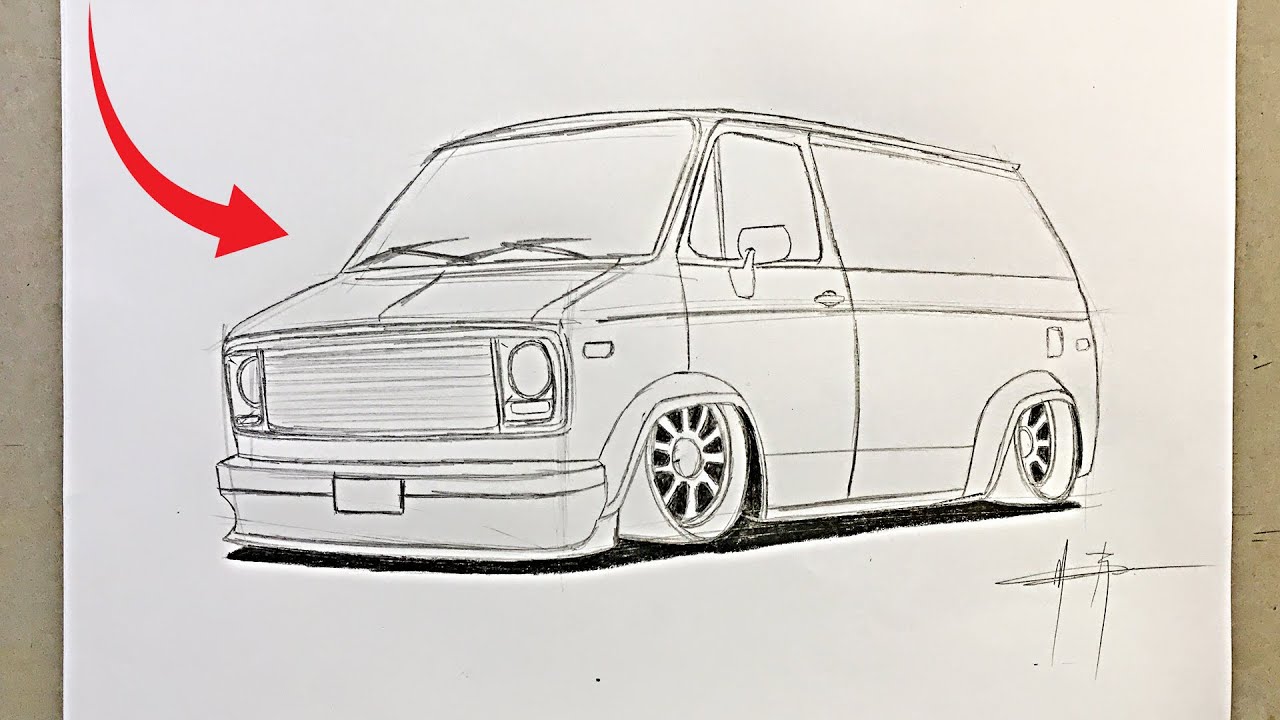 Como Dibujar una furgoneta TUNING AL PISO