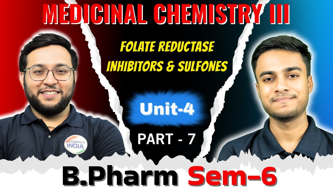 Folate reductase inhibitors and Sulfones I Medicinal Chemistry III | Part - 7 | Unit 4 | B. Pharm #
