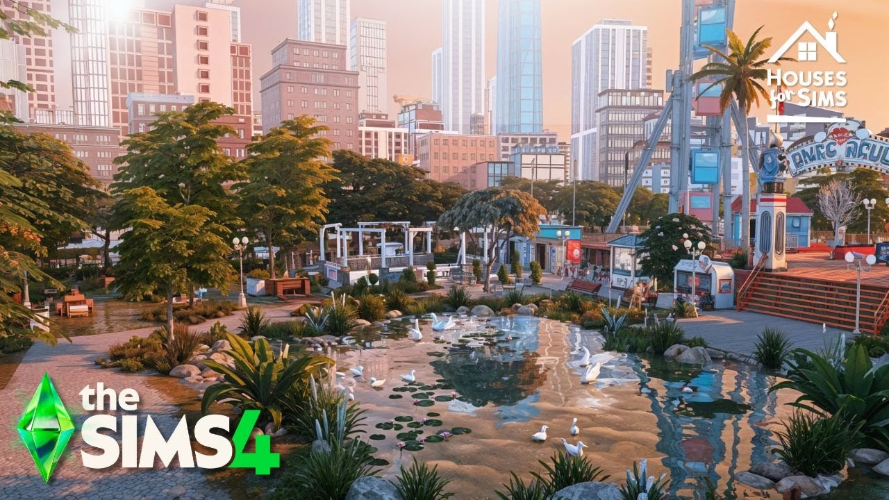 NEW SAN MYSHUNO PARK - Relaxing Speed Build - THE SIMS 4