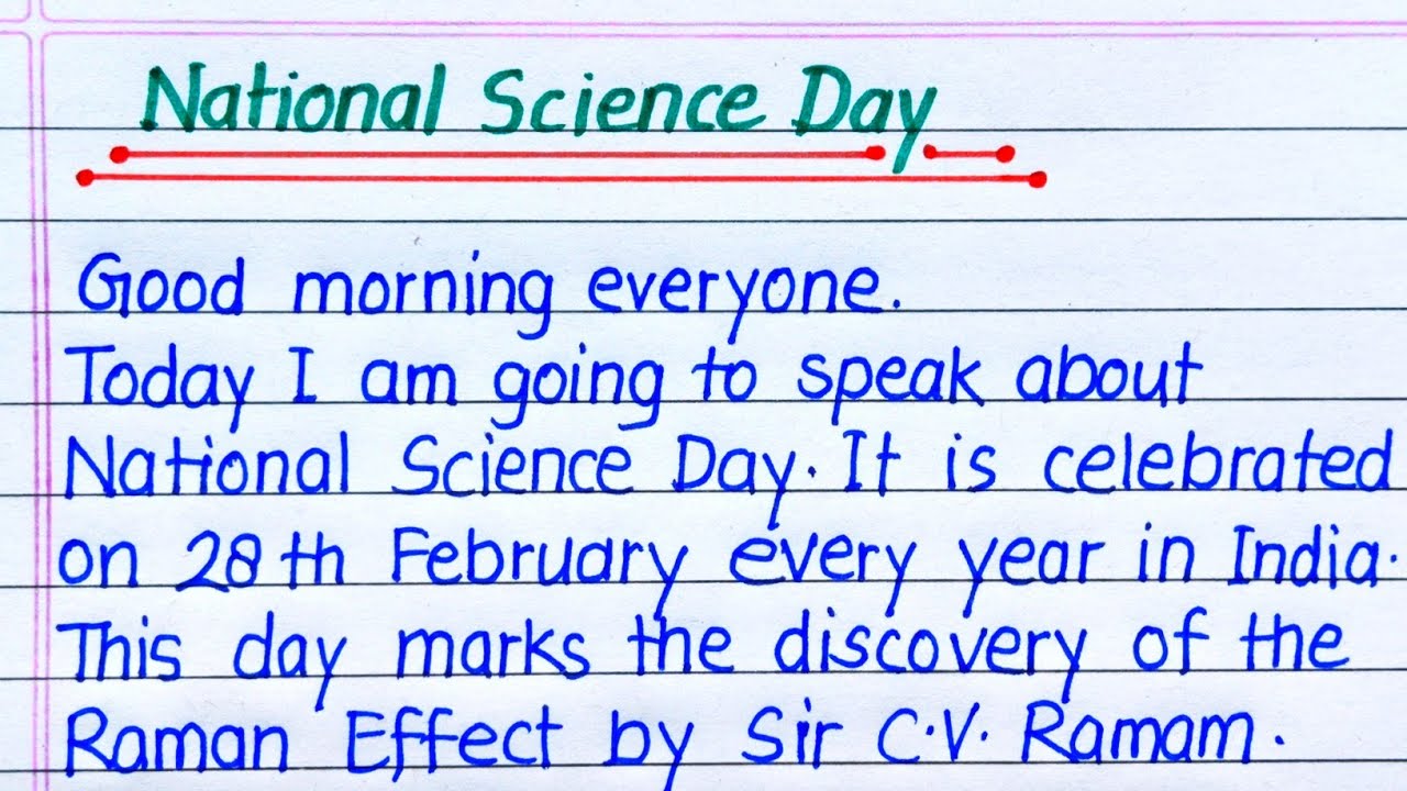 National Science Day Speech in English || Speech on National Science Day in English 