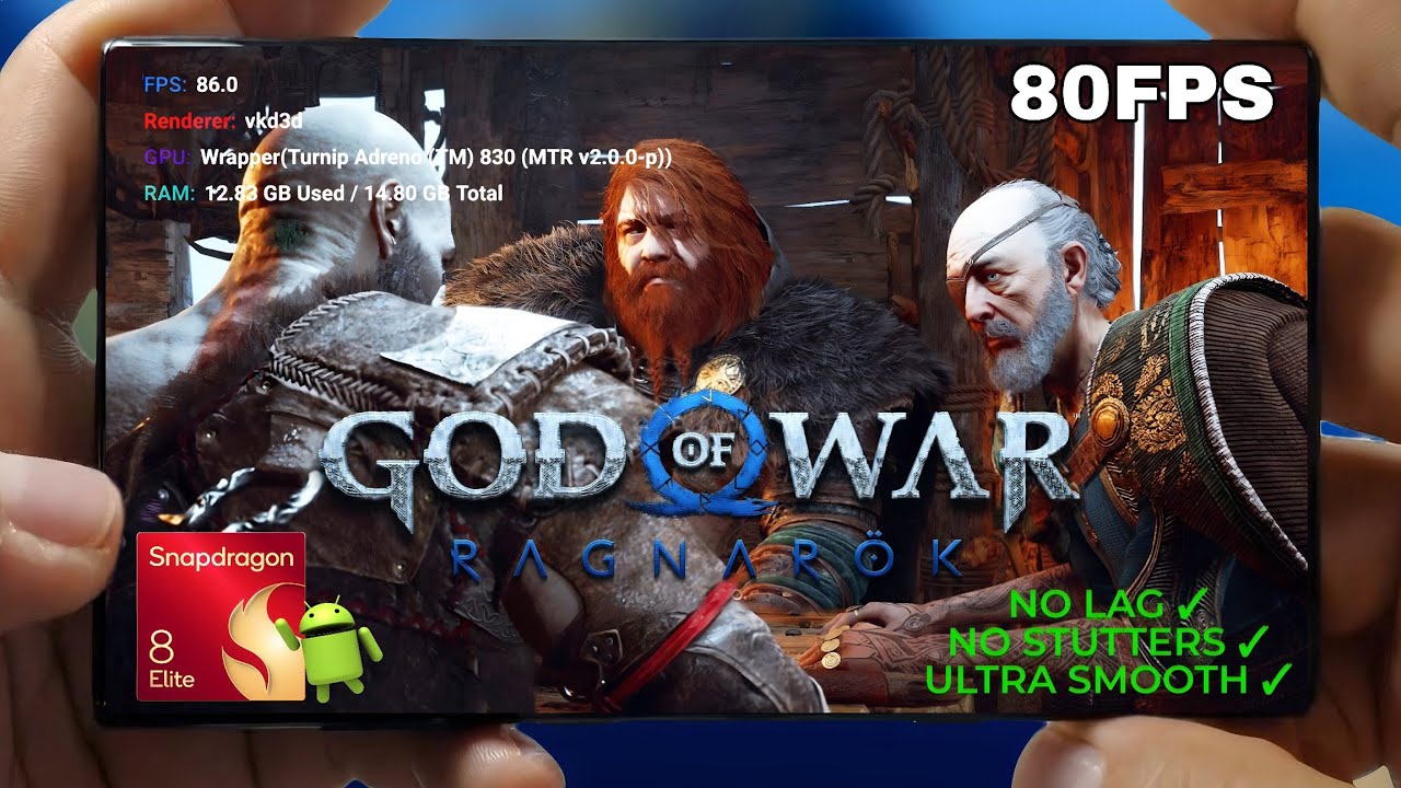 GOD OF WAR RAGNAROK Running on Android Phone at 80 FPS – Ultra Smooth Gameplay (Unbelievable!)