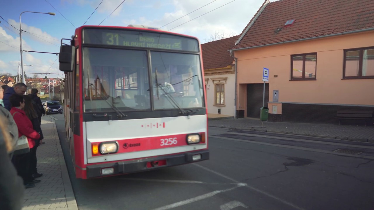 Czech Republic, Brno, bus 31 ride from Šlapanice Kalvodova to Hlavní Nádraží