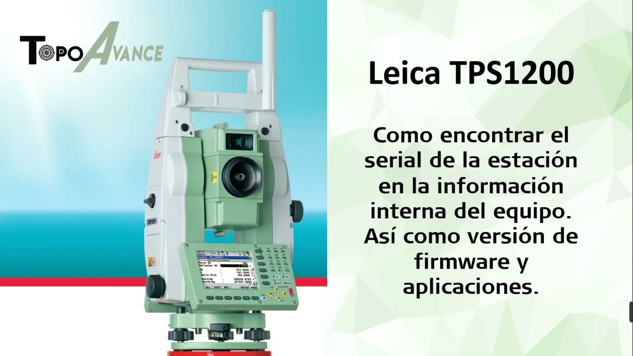 C&oacute;mo encontrar el serial de tu estaci&oacute;n Leica 1200 en el sistema interno de tu equipo.