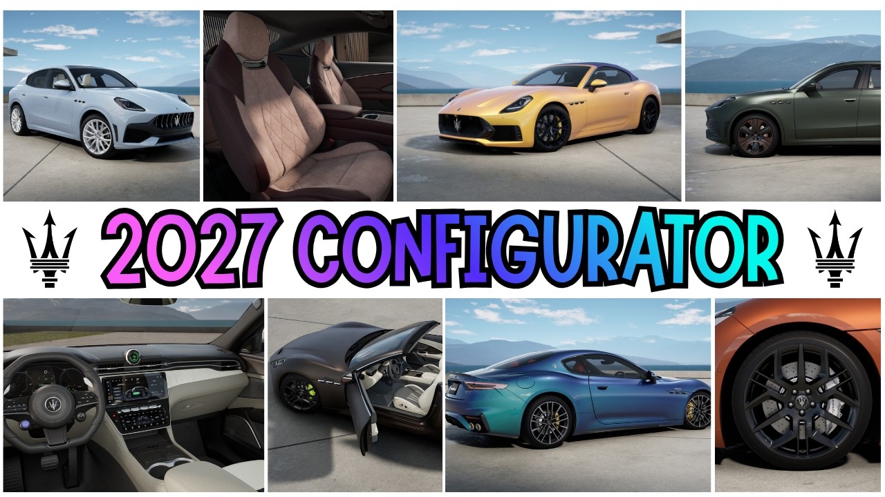 2027 Maserati Configurator Lower Prices, New Colors, Wheels and More