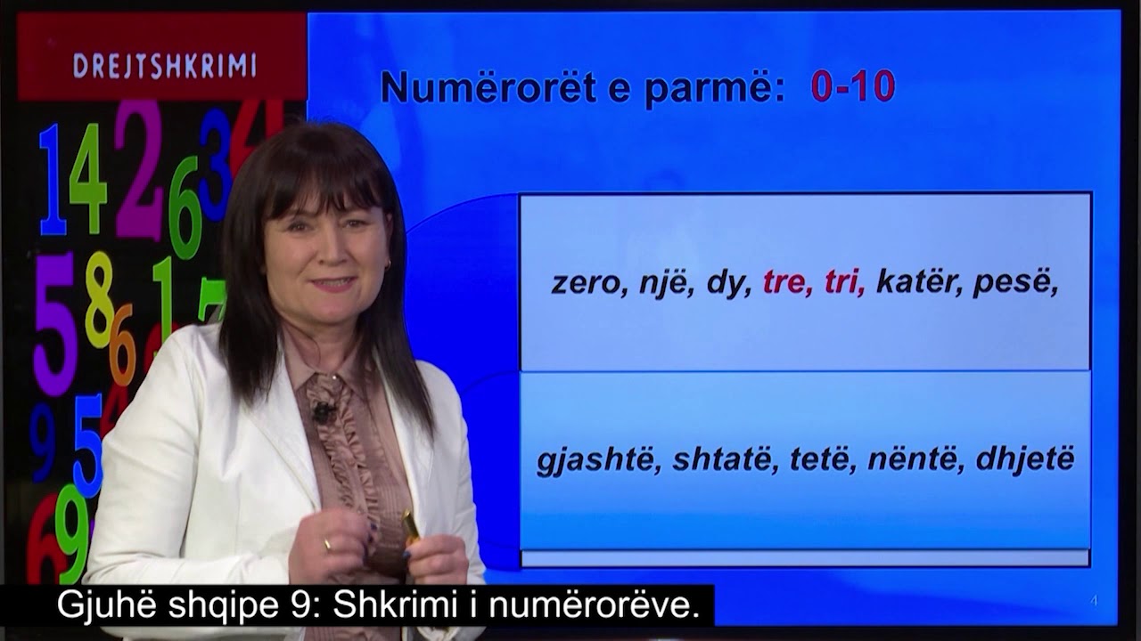 Gjuhë shqipe 9  - Shkrimi i numërorëve.