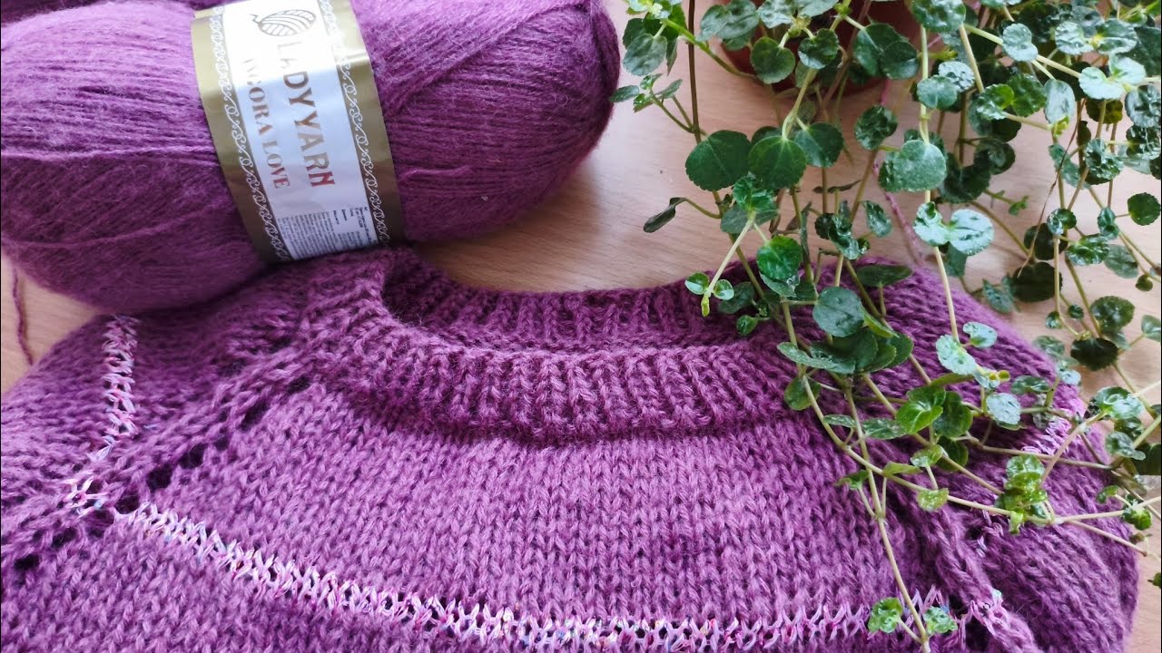 💐🧶Вязание свитера реглан сверху вниз | Пошаговое руководство