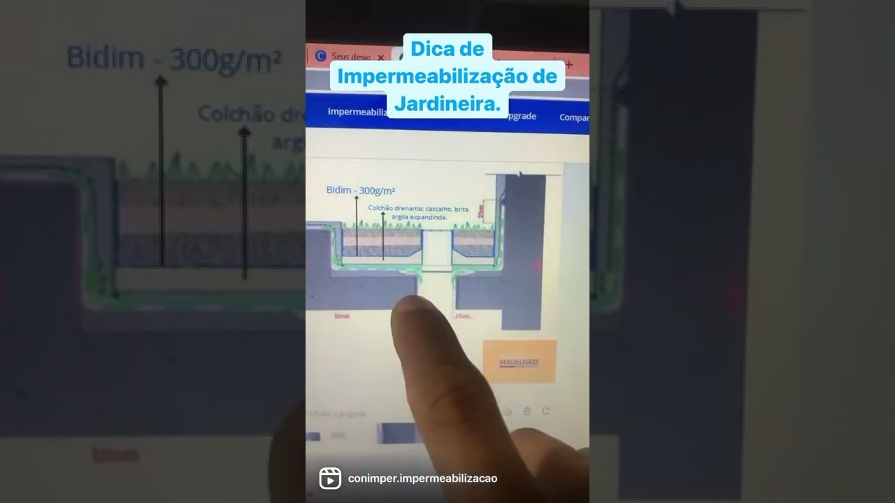 Detalhes de Impermeabiliza&ccedil;&atilde;o de Jardineira. Dica da Conimper