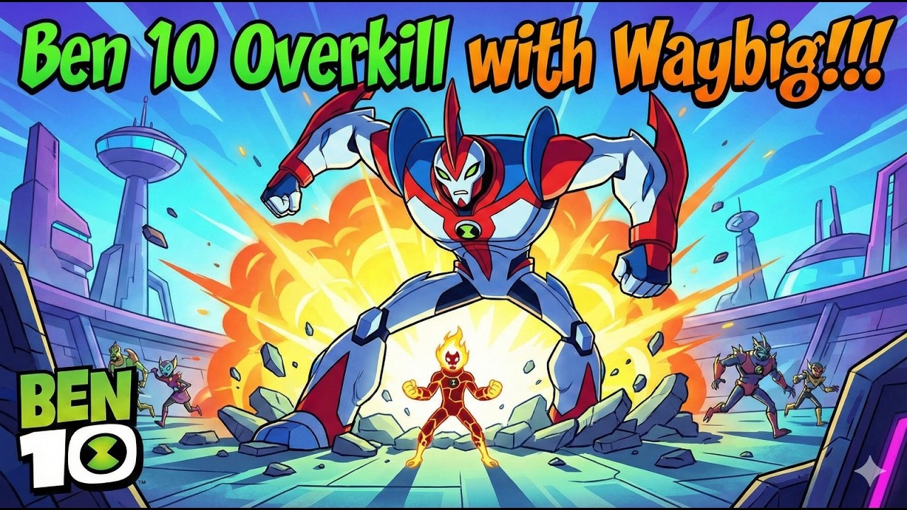 Ben 10 Galvin Overkill with WayBig !!! #ben10 #gaming #superhero