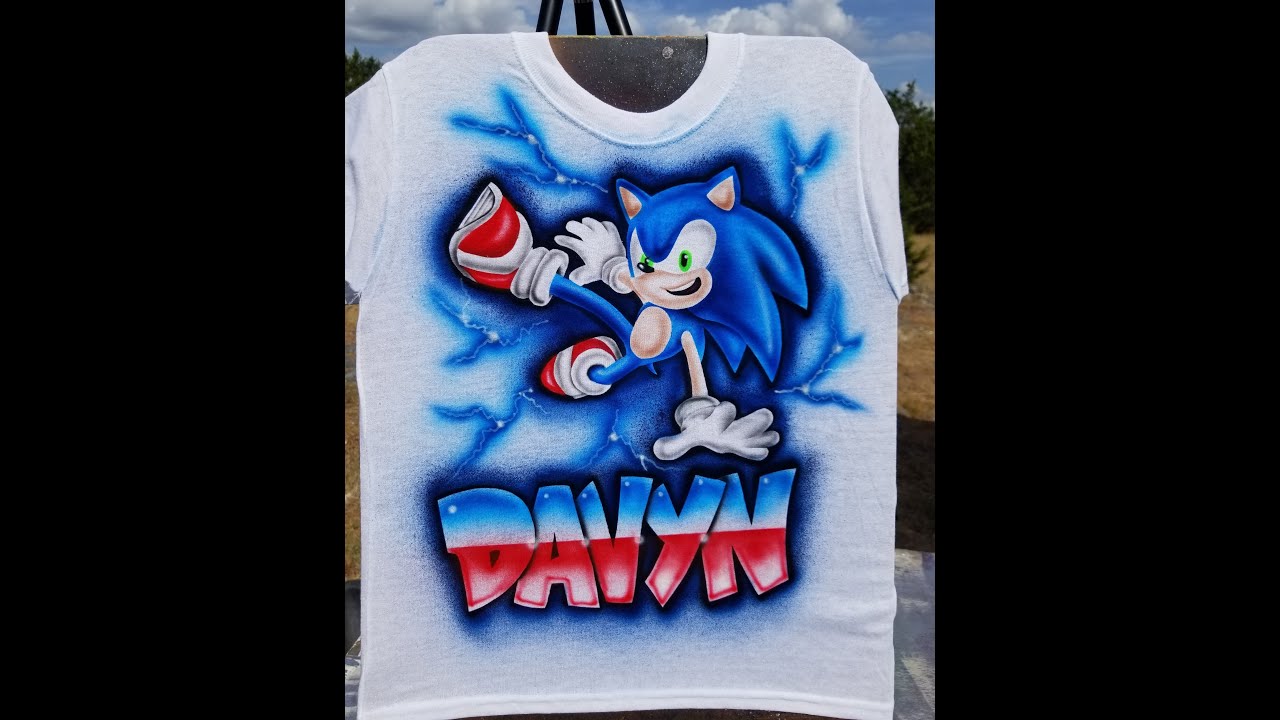 Airbrush Sonic the Hedgehog shirt