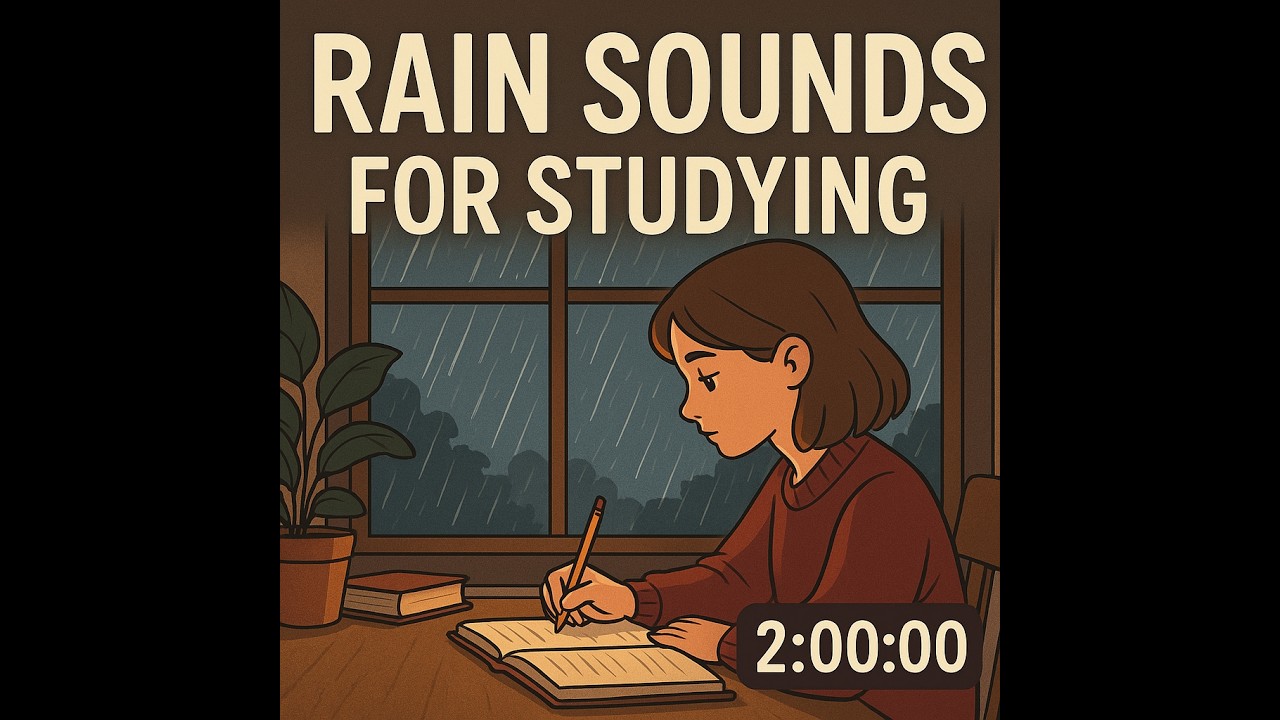 ☕ 2 Hours of Coffee Shop Rain Sounds – Relaxing Rain for Studying, Working & Focus
