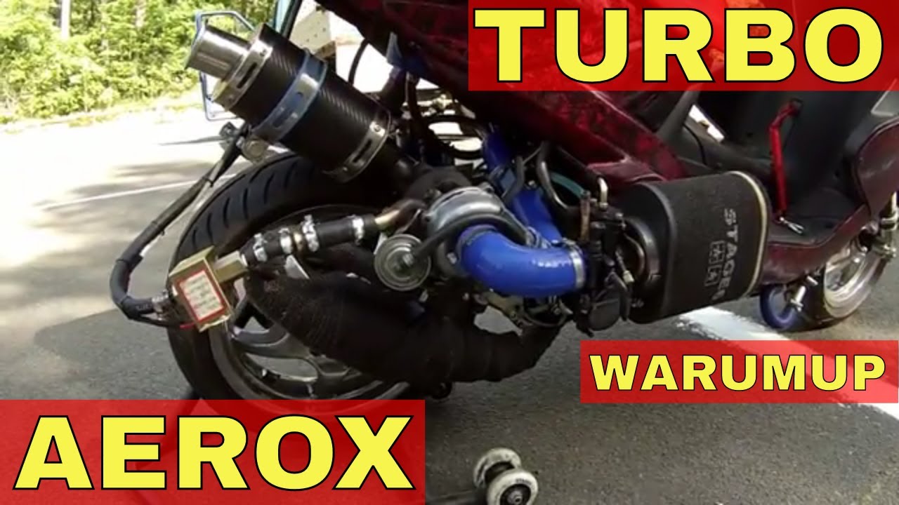 Turbo Yamaha Aerox 2 Stroke Minarelli Testtrack Warumup & Boost im Stand #1