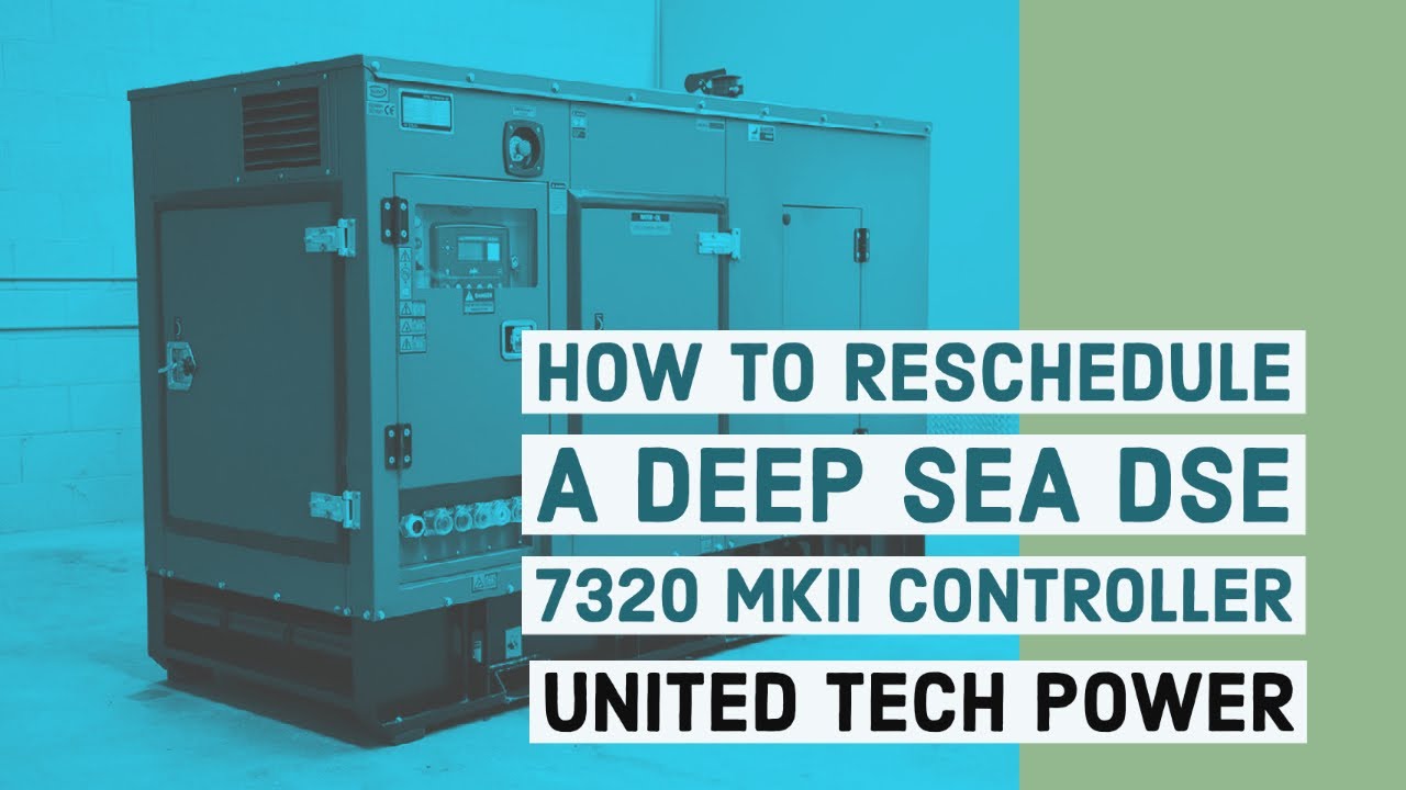 How To Reschedule A Deep Sea Controller To Run A Diesel Generator
