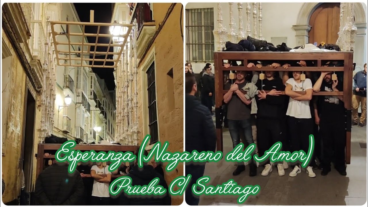 Ensayo parihuela Esperanza (Nazareno del Amor), prueba c/ Santiago, Cádiz enero 2025