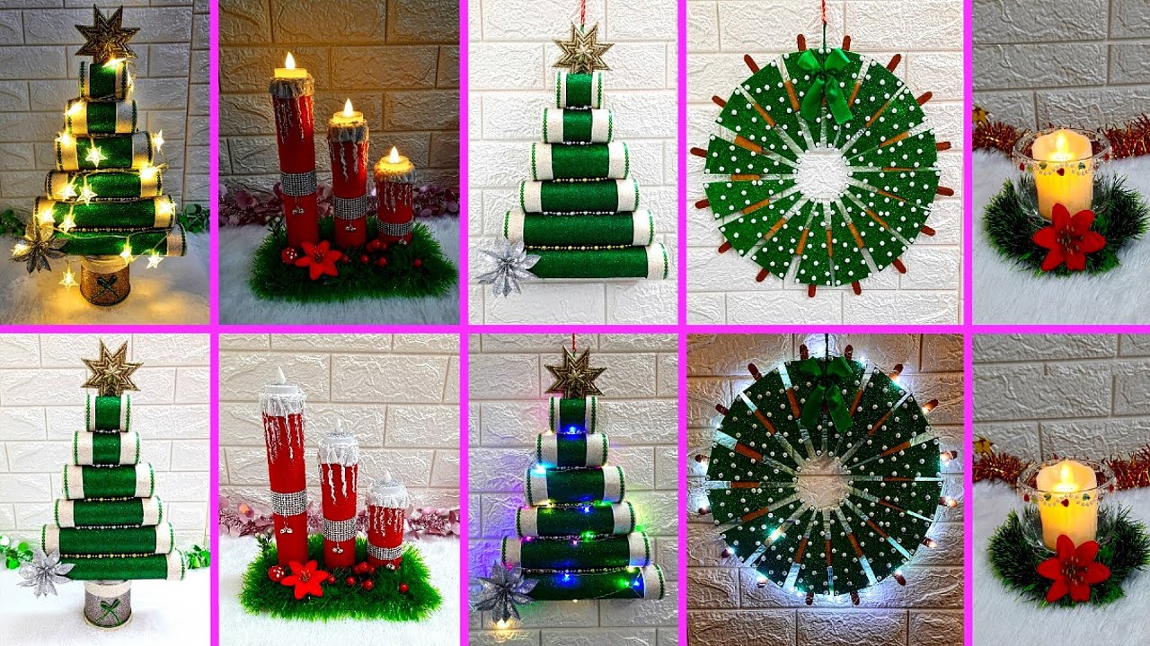 Economical 4 Easy Christmas Craft idea | Best out of waste Low budget Christmas craft idea (Part 3)