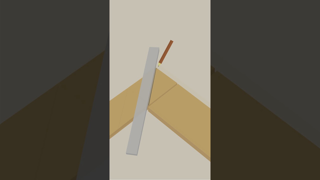 Astuce : d&eacute;couper 2 planches en bois de largeur diff&eacute;rente en angle droit - Tuto Lecointravaux.com