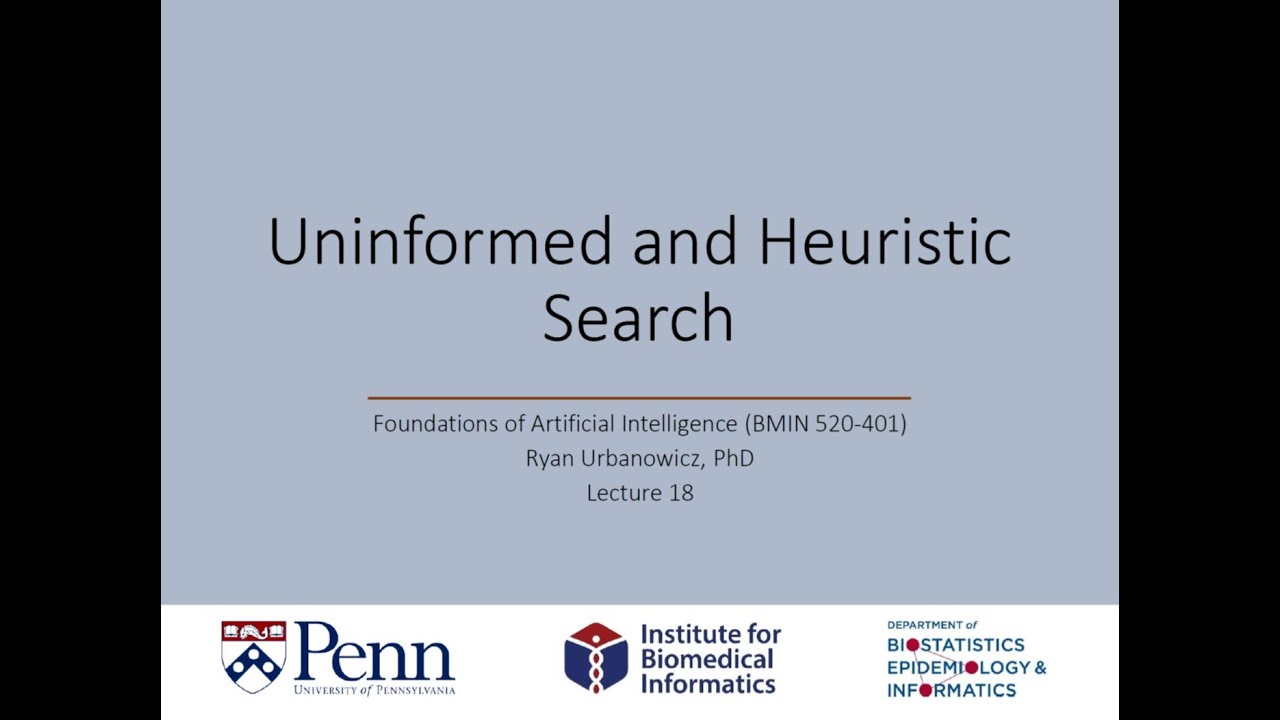 Lecture 18: Uninformed and Heuristic Search