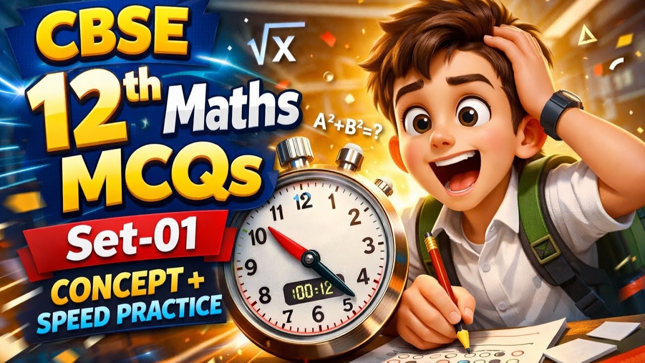 CBSE 12th Maths MCQs | Set-01 Concept + Speed Practice