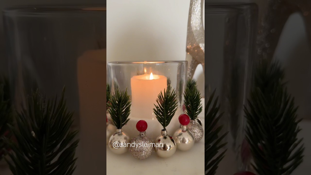 christmas candle holder #diy #cristmasdecor #christmasdecorations #christmasdiy