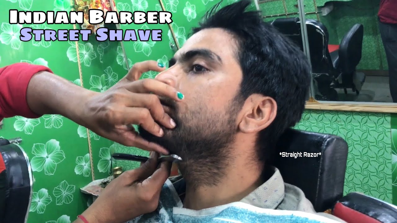 Indian Barber Street Shave In Bihar 🪒 | PureMassage | #straightrazor