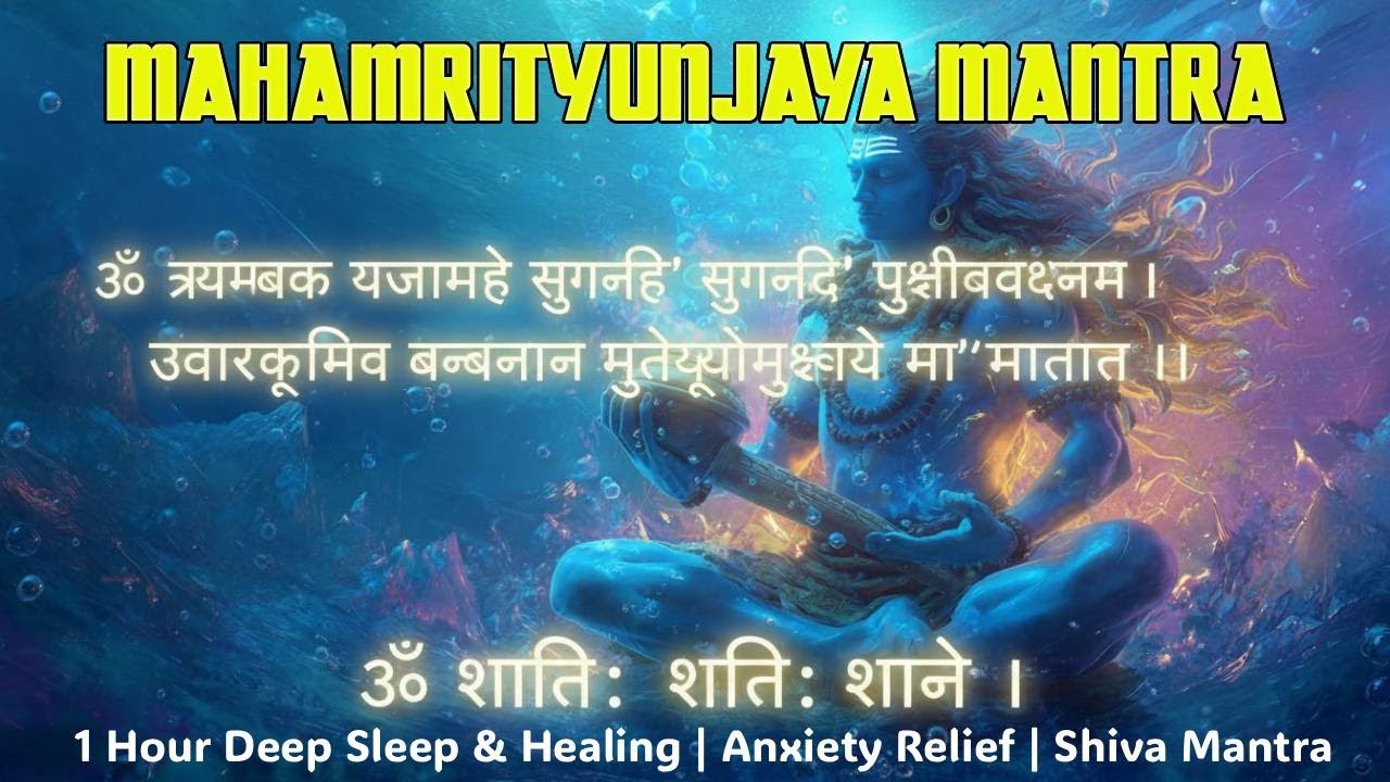 Mahamrityunjaya Mantra Lofi | 1 Hour Deep Sleep & Healing | 741Hz Anxiety Relief | Shiva Mantra