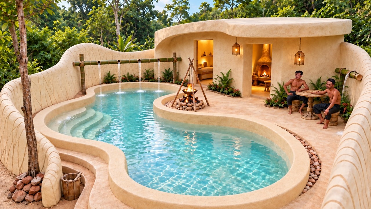 I Built a Dream Luxury Villa With Private Pools in the Jungle Real Life