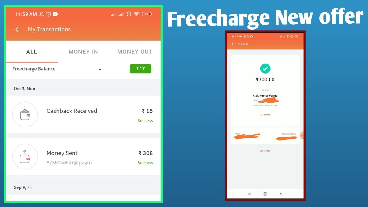 Freecharge New CASHBACK offer | Freecharge New offer today | Freecharge Latest offer | #freecharge