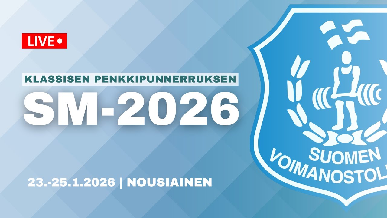Klassisen penkkipunnerruksen SM-kilpailut 2026 - N14, N18, M14 ja M18