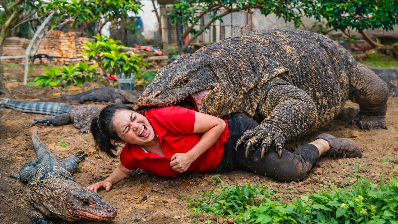 72 Hours on high alert: Giant Komodo creeps up behind - Big Lizard Attack! What Happens Next?