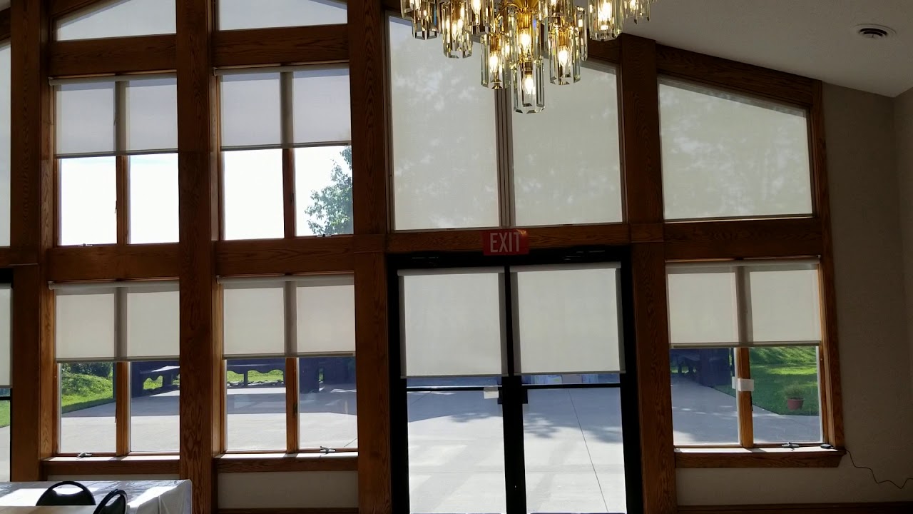 Draper Solar Fixed Panels and Motorized Roller Shades