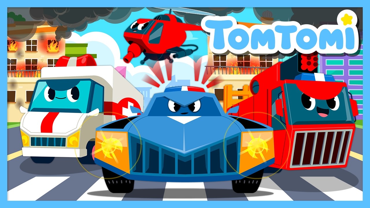 We Are the Rescue Team! | Rescue Vehicles Song for Kids |Kids songs | Nursery rhymes #TOMTOMI