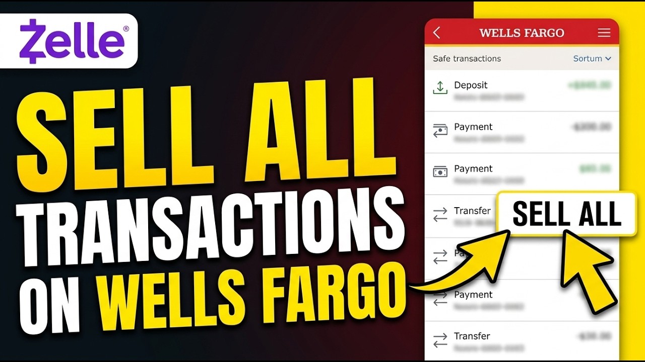 HOW TO SELL ALL ZELLE TRANSACTIONS ON WELLS FARGO 2026 (VIEW ALL TRANSACTIONS)