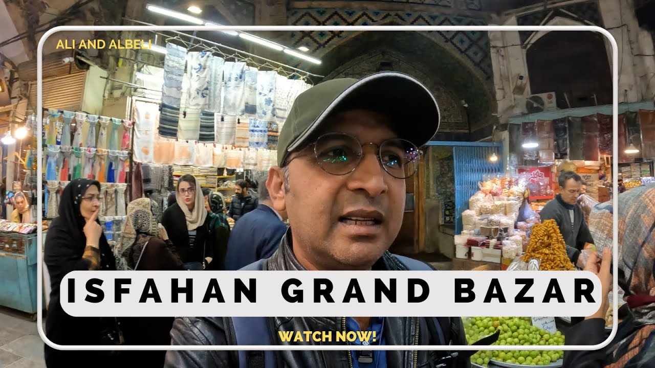 Isfahan Grand Bazar, Iran (4K) with Subtitles