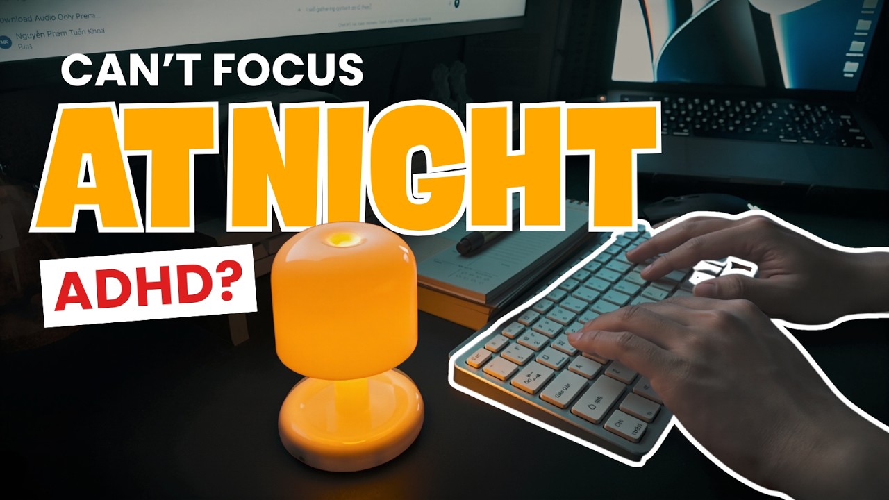 Can’t Focus at Night? 🌙 ADHD Study With Me | 2 Hours Rain + Piano (25/5)